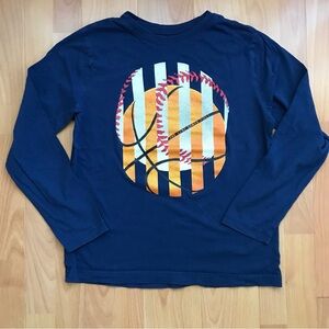 Final sale Crazy 8 navy lightweight cotton tee shirt long sleeves size XL 14-16